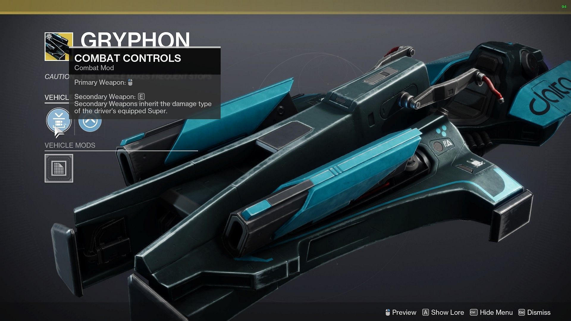 Gryphon secondary fire in Destiny 2 (Image via Bungie)
